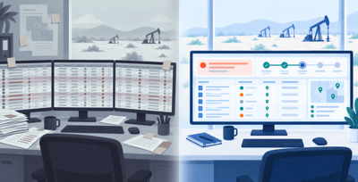 Automated land management dashboard for oil and gas lease administration.