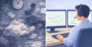 A comparison of manual dispatching chaos versus organized digital logistics management