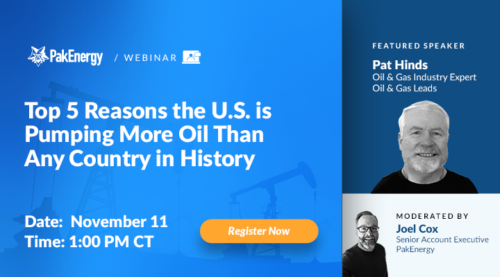 Webinar - Top 5 Reasons the U.S. is Pumping More Oil Than Any Country in History | Nov 11