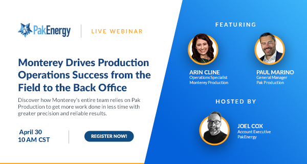 Webinar: Monterey Drives Production Operations Success from the Field to the Back Office