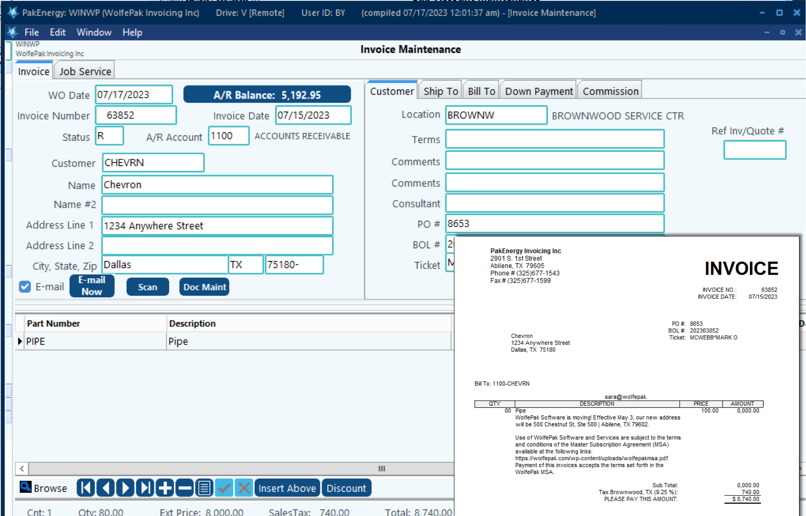 Pak Accounting - General Invoicing module