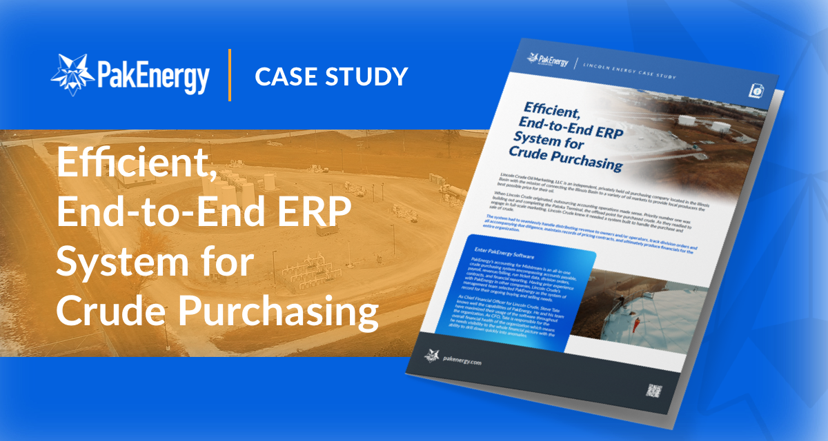 Efficient, End-to-End ERP System for Crude Purchasing