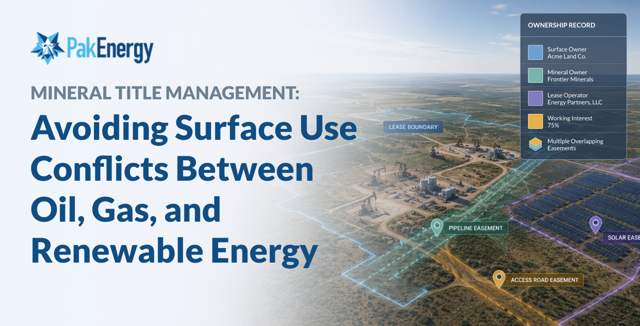 Mineral Title Management: Avoiding Surface Use Conflicts Between Oil, Gas, and Renewable Energy