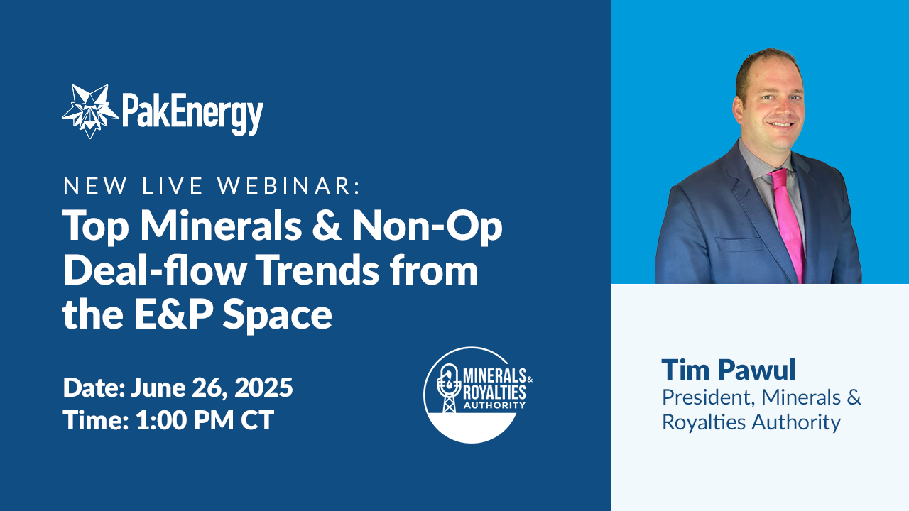 Webinar - Top Minerals & Non-Op Deal-flow Trends from the E&P Space