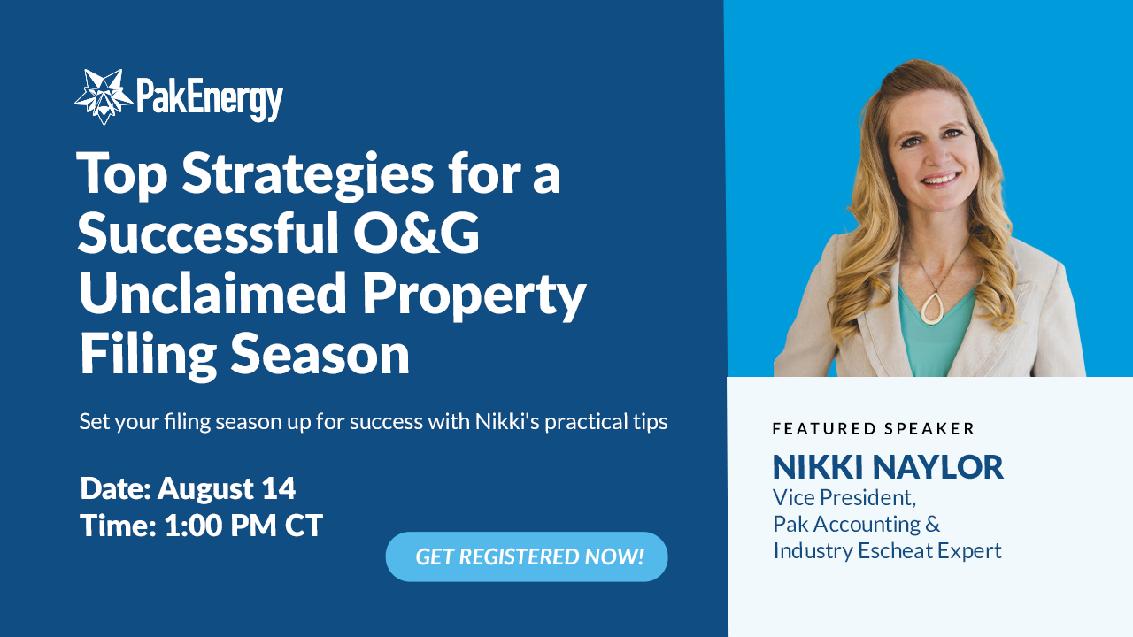 Webinar - Top Strategies for a Successful O&G Unclaimed Property Filing Season