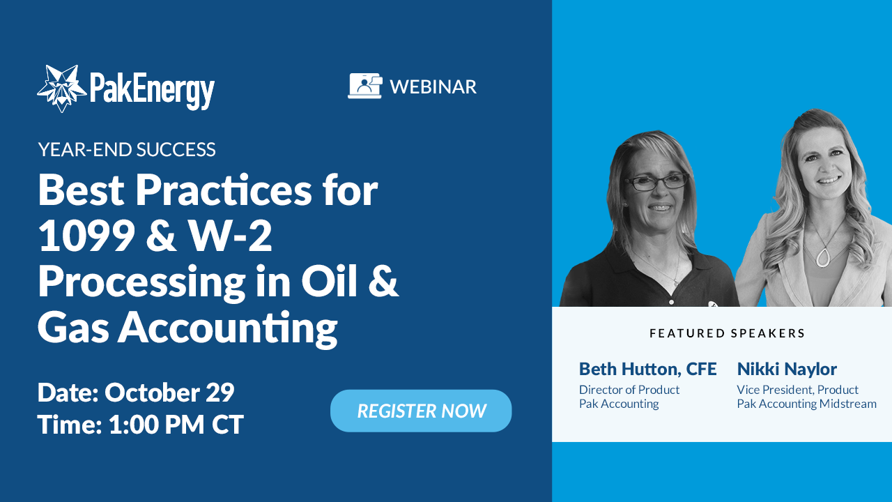 Webinar - Year-End Success: Best Practices for 1099 & W-2 Processing in Oil & Gas Accounting